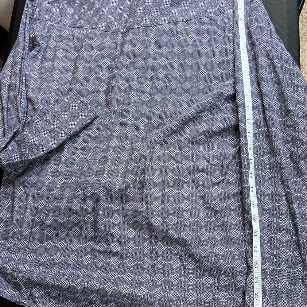 Cinch Modern Fit Men's‎ Snap Front L/S Shirt Purple Black Geometric Size X-Large